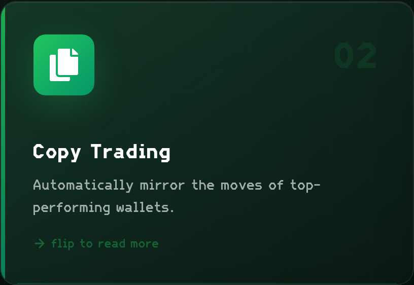 GDEX Pro Copy Trading feature — automatically mirror the moves of top-performing wallets