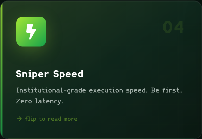 GDEX Pro Sniper Speed feature — institutional-grade, zero-latency execution to be first into new tokens